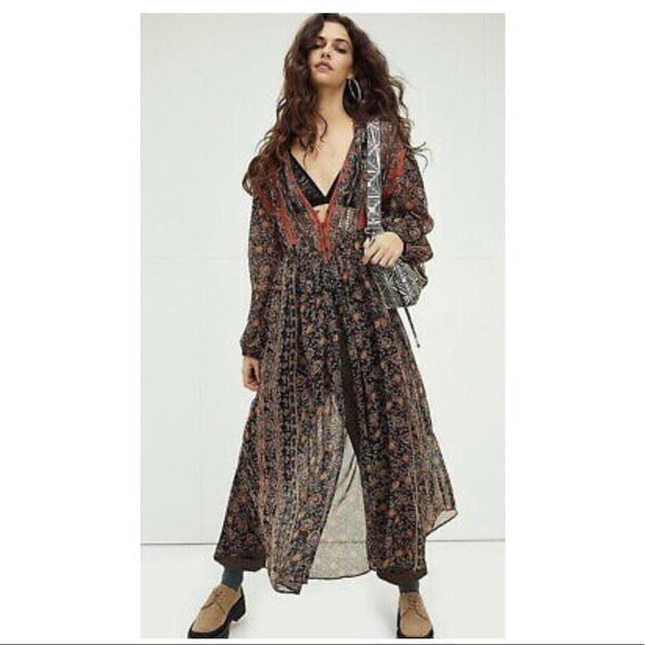 Free People Movement by Free People Flowing Printed Maxi Top Tunic Dress - Picture 9 of 14